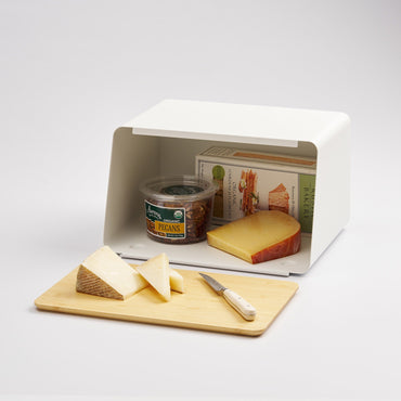 Bread Box with Bamboo Cutting Board Lid