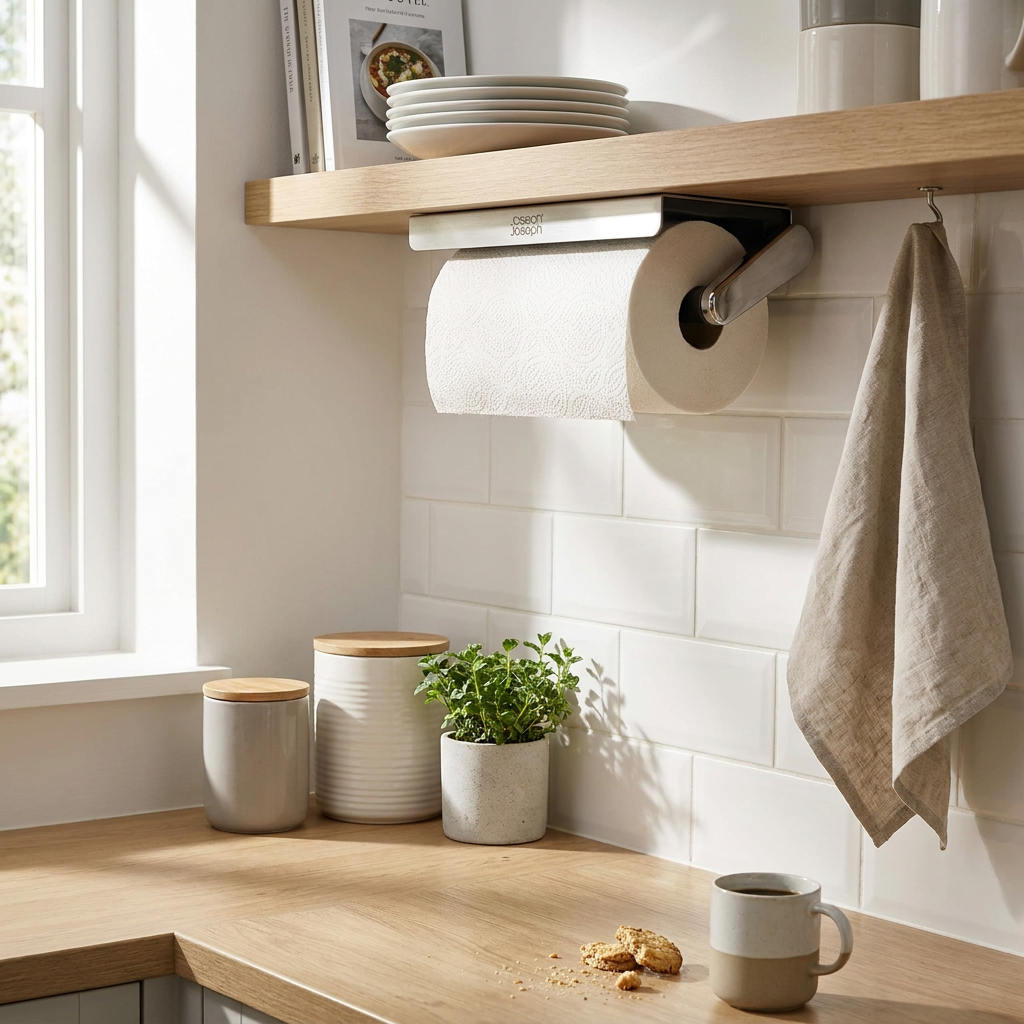Paper towel holder under cabinet