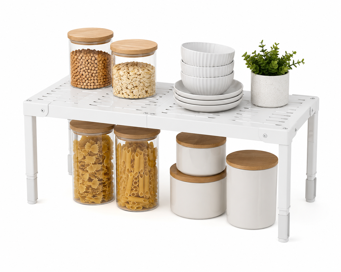 Retractable Storage Rack Kitchen Shelf Organizer Multifunctional Cabinet.