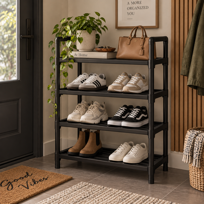 Multi-Tier Metal Shoe Rack Organizer