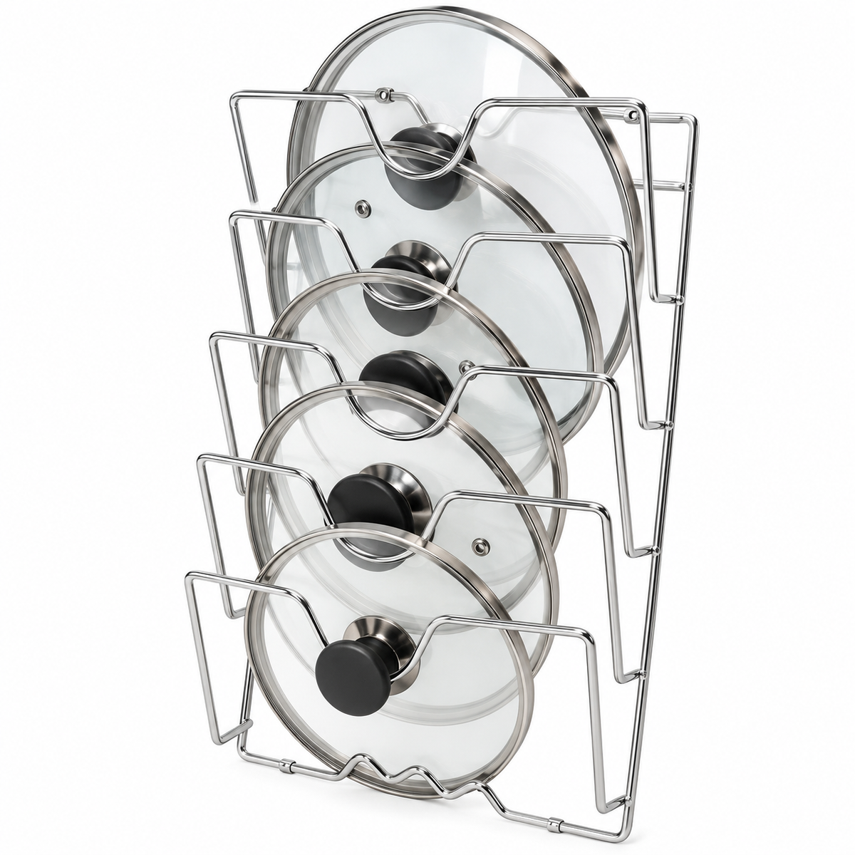 5-Tier Wall-Mounted Pot Lid Organizer