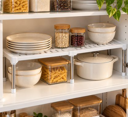 Expandable Countertop & Cabinet Storage Shelf