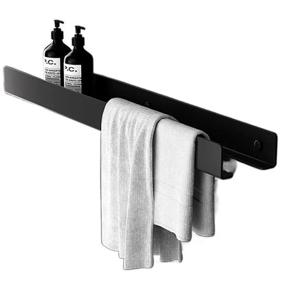No-Drill Aluminum Bathroom Wall Shelf