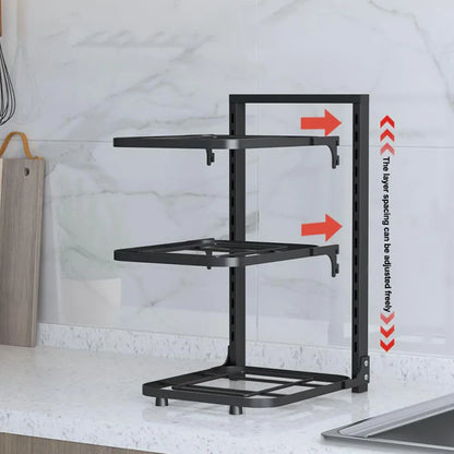Adjustable Pot & Pan Organizer Rack