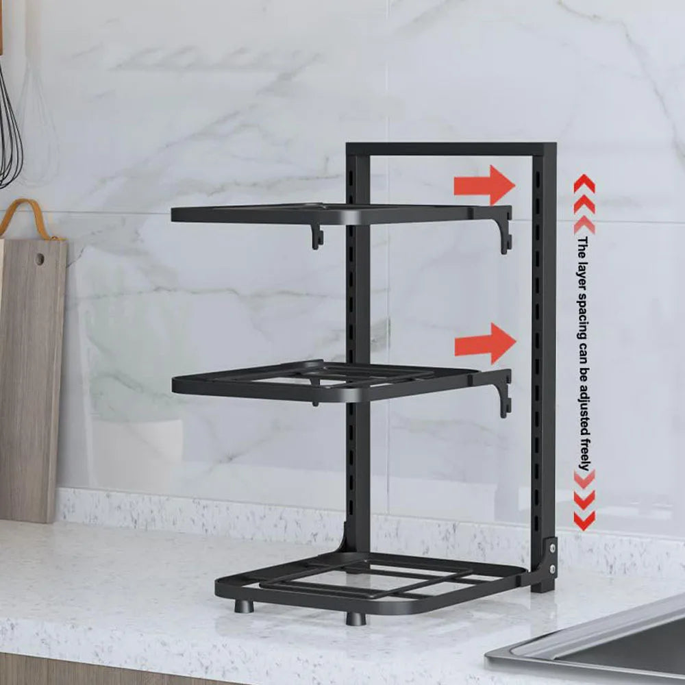 Adjustable Pot & Pan Organizer Rack