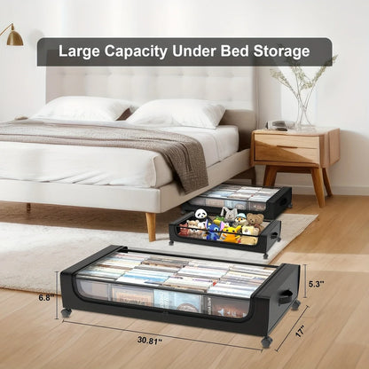 Rolling Underbed Storage Container with Lid