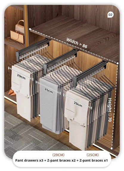 Pull-Out Closet Trouser Rack