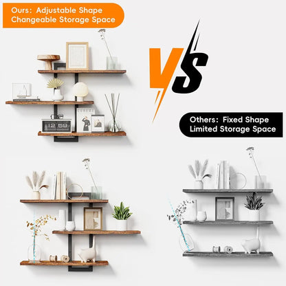 3-Tier Wall-Mounted Floating Shelves
