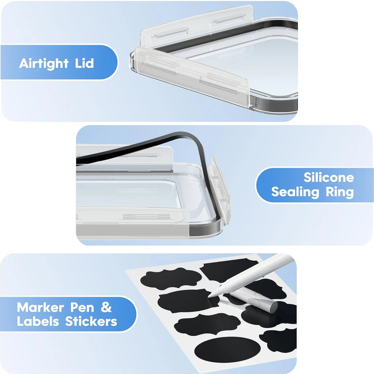 Airtight Pantry Containers, 2.4 L