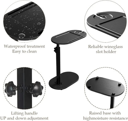 Height-Adjustable Bathtub Side Table