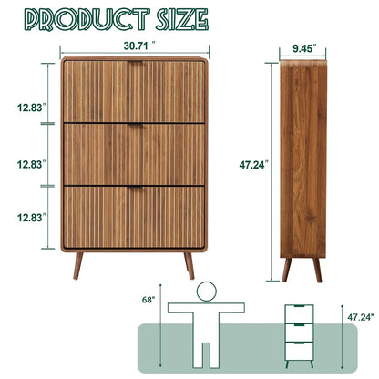 Slim shoe cabinet size chart: 30.71 x 9.45 x 47.24 in