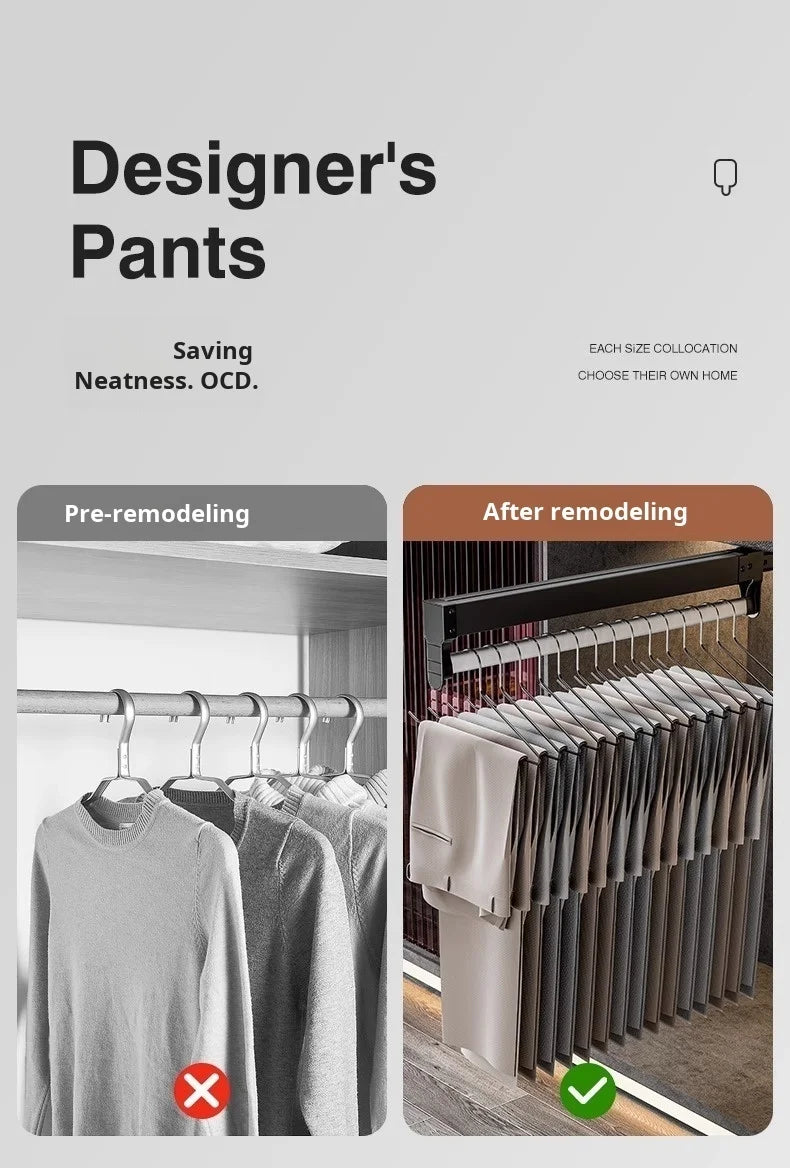 Pull-Out Closet Trouser Rack
