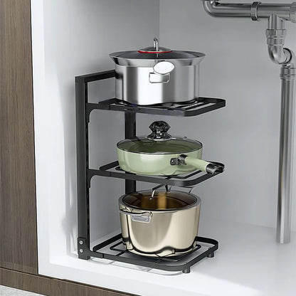 Adjustable Pot & Pan Organizer Rack