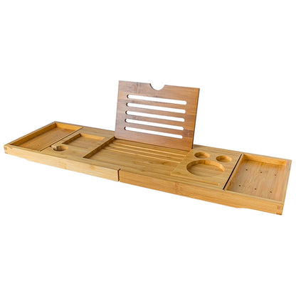 Expandable Bamboo Bathtub Caddy Tray