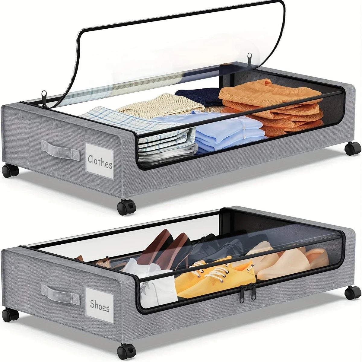 Rolling Underbed Storage Container with Lid