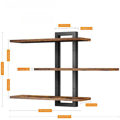 3-Tier Wall-Mounted Floating Shelves