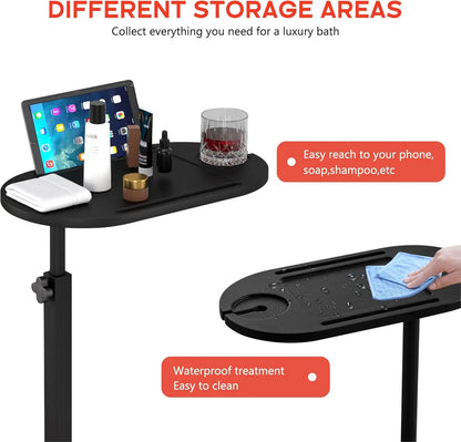 Height-Adjustable Bathtub Side Table