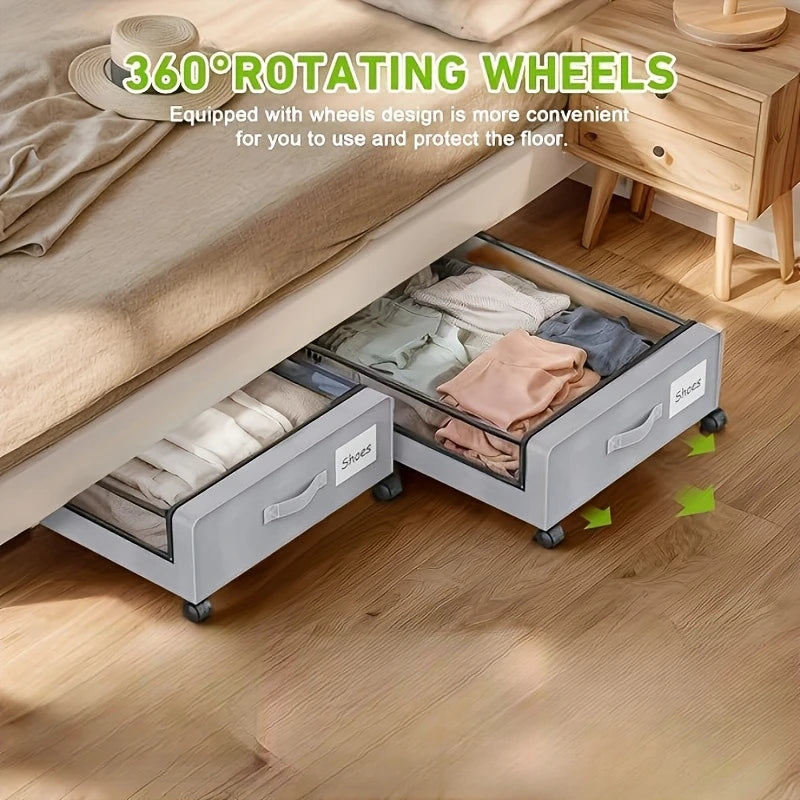 Rolling Underbed Storage Container with Lid