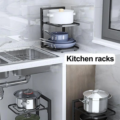 Adjustable Pot & Pan Organizer Rack
