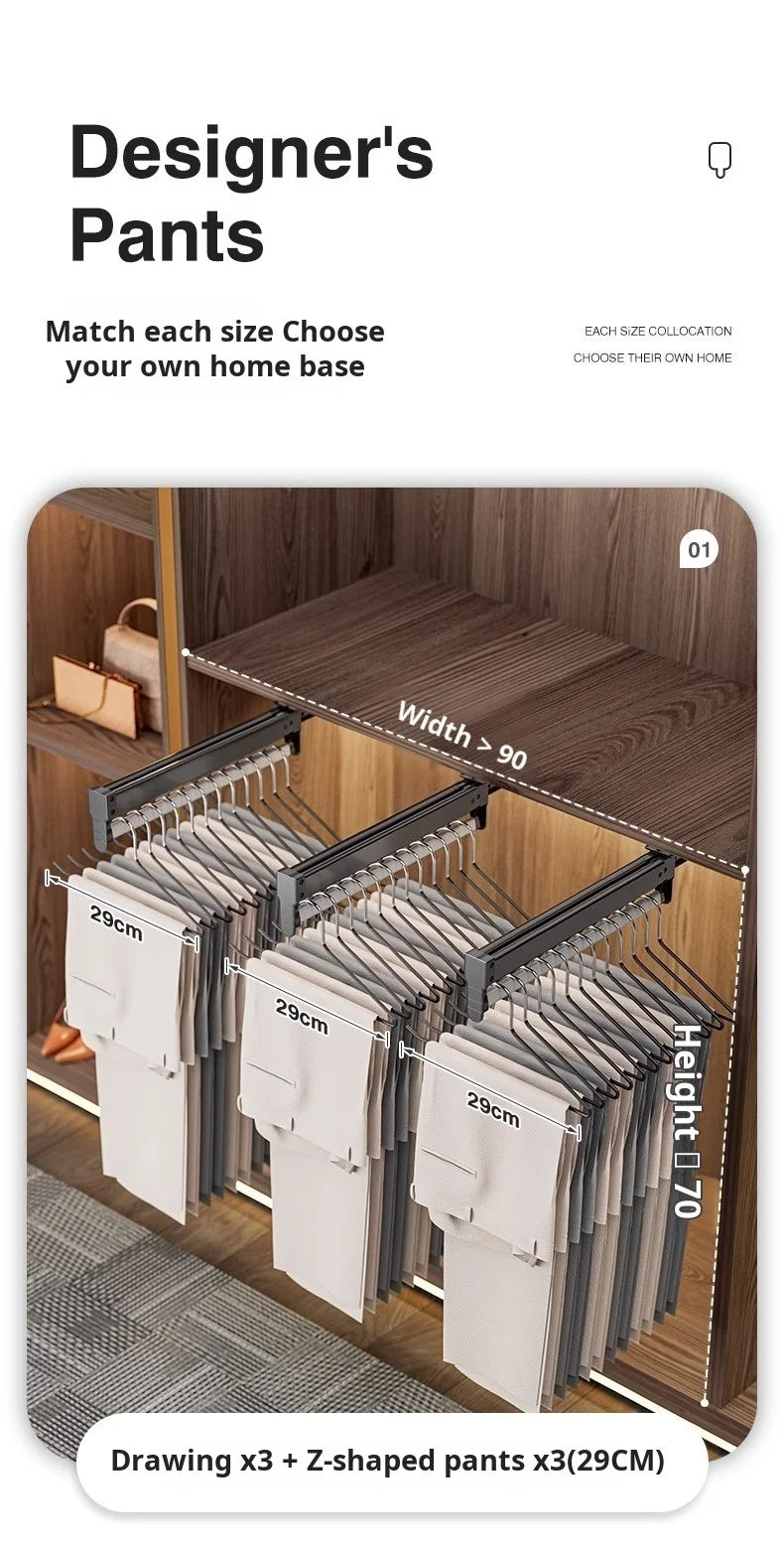 Pull-Out Closet Trouser Rack