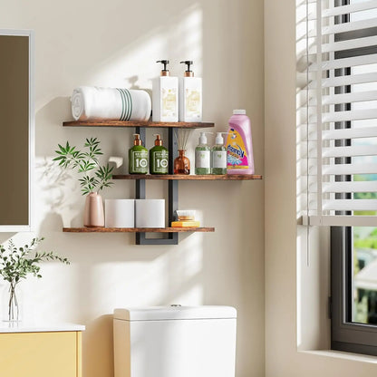3-Tier Wall-Mounted Floating Shelves
