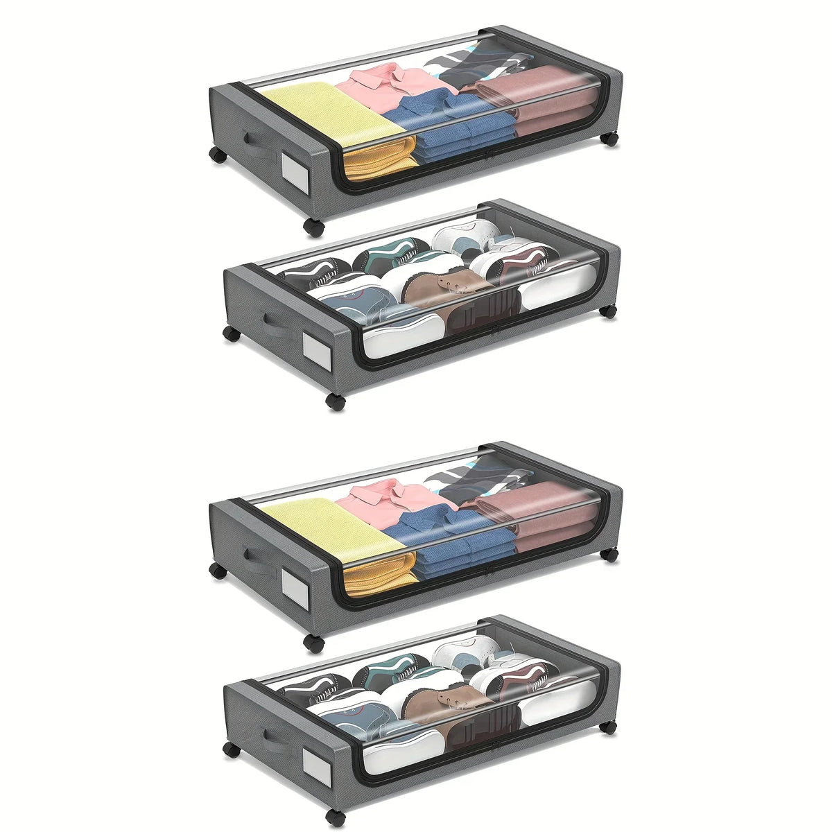 Rolling Underbed Storage Container with Lid