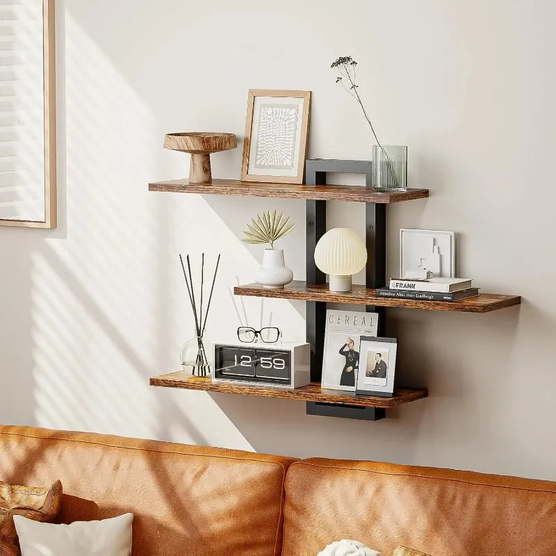 3-Tier Wall-Mounted Floating Shelves