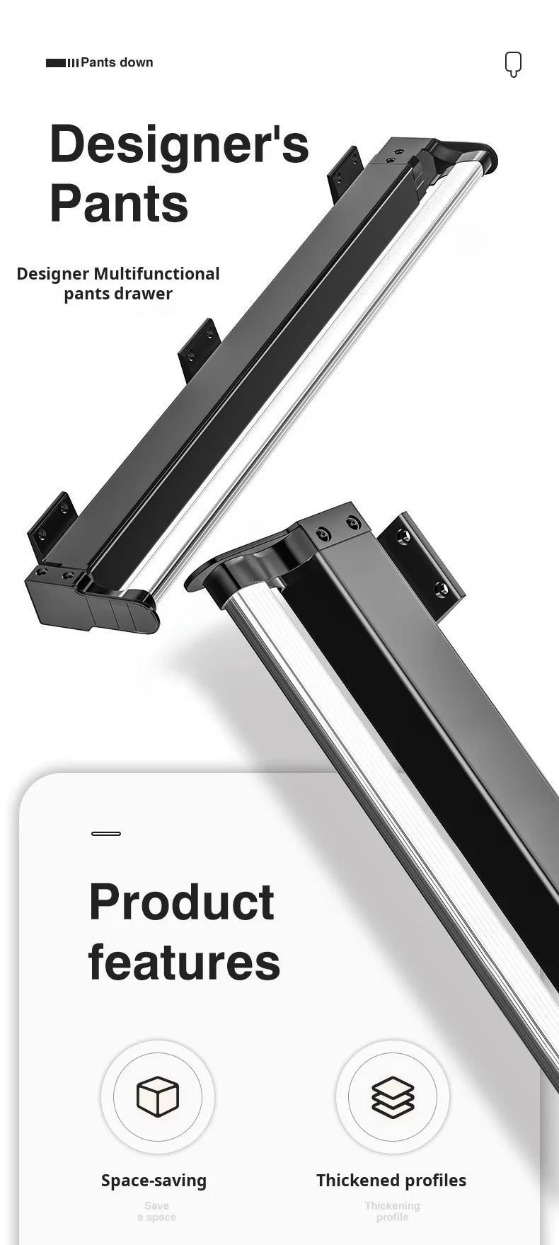 Pull-Out Closet Trouser Rack