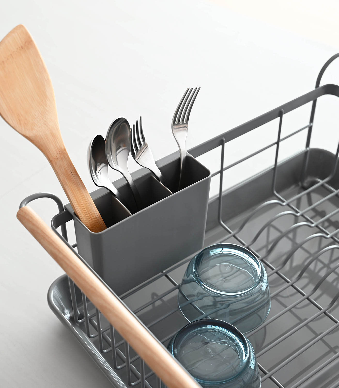 Steel & Wood Dish Drying Rack