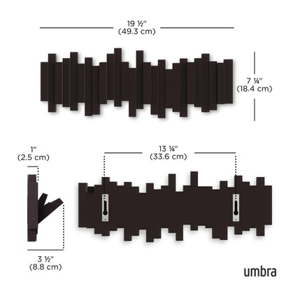 5-Peg Wall Hook Rail