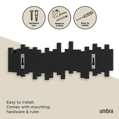 5-Peg Wall Hook Rail