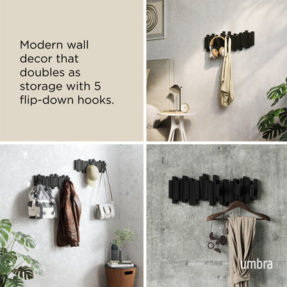 5-Peg Wall Hook Rail