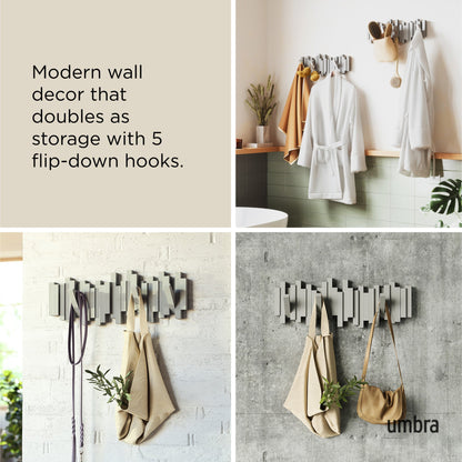5-Peg Wall Hook Rail