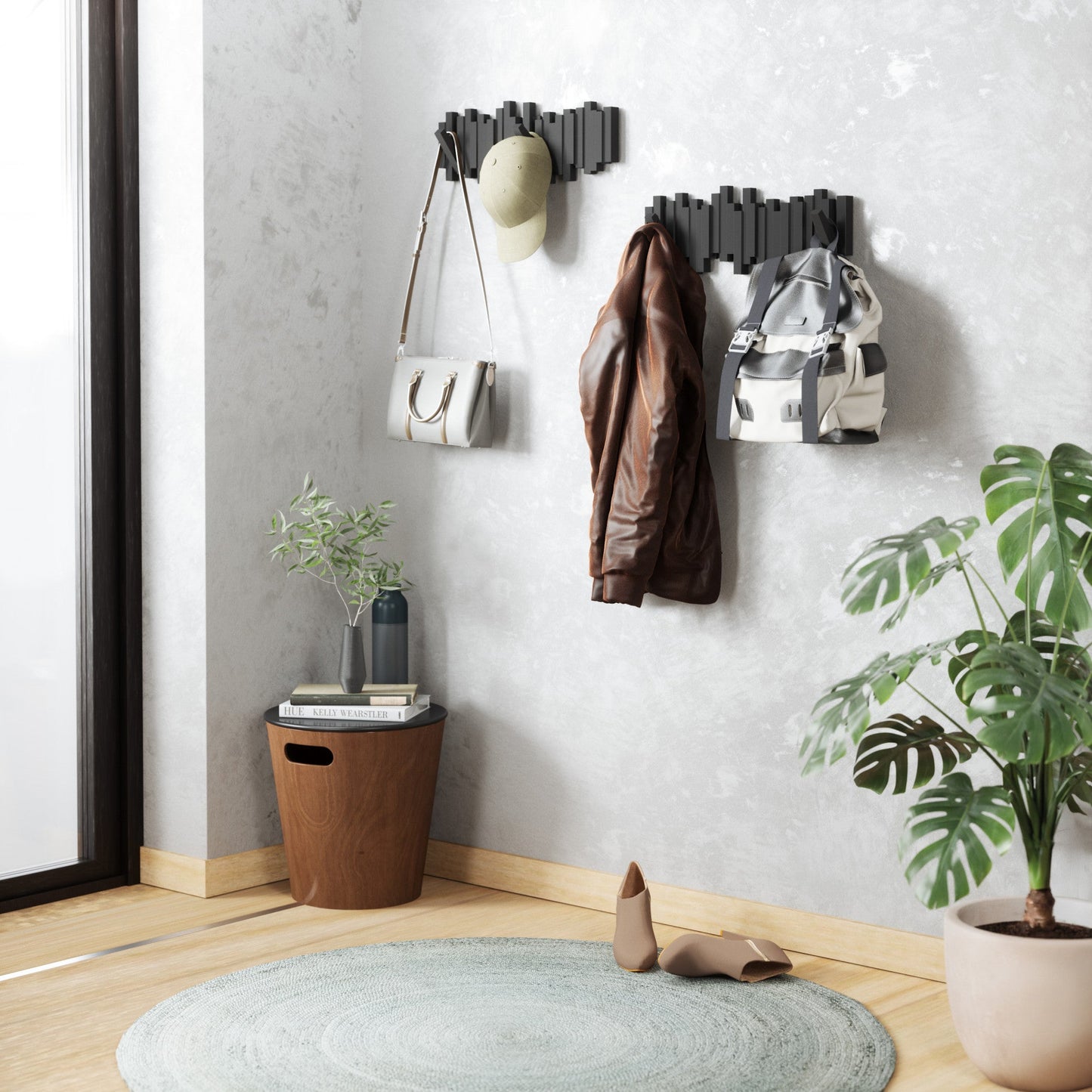 5-Peg Wall Hook Rail