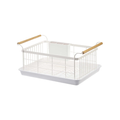 Steel & Wood Dish Drying Rack