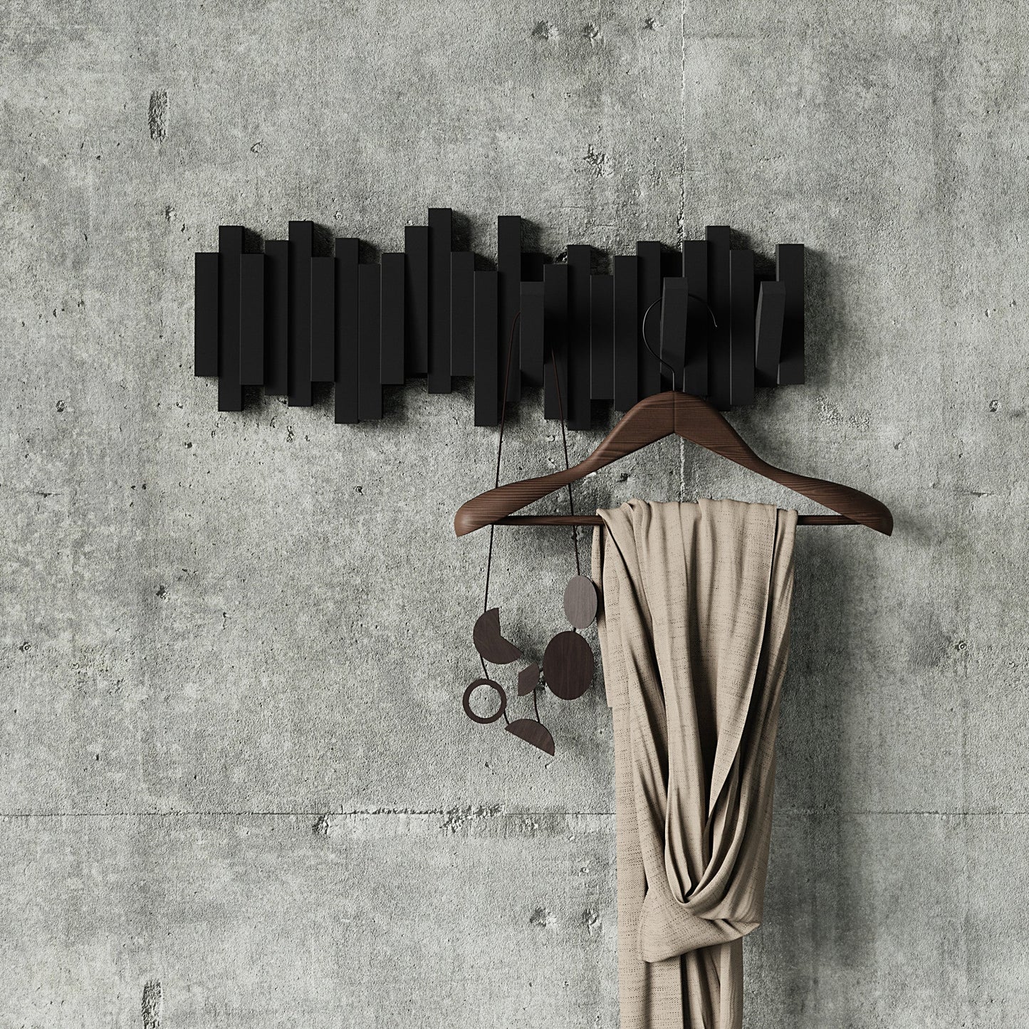 5-Peg Wall Hook Rail