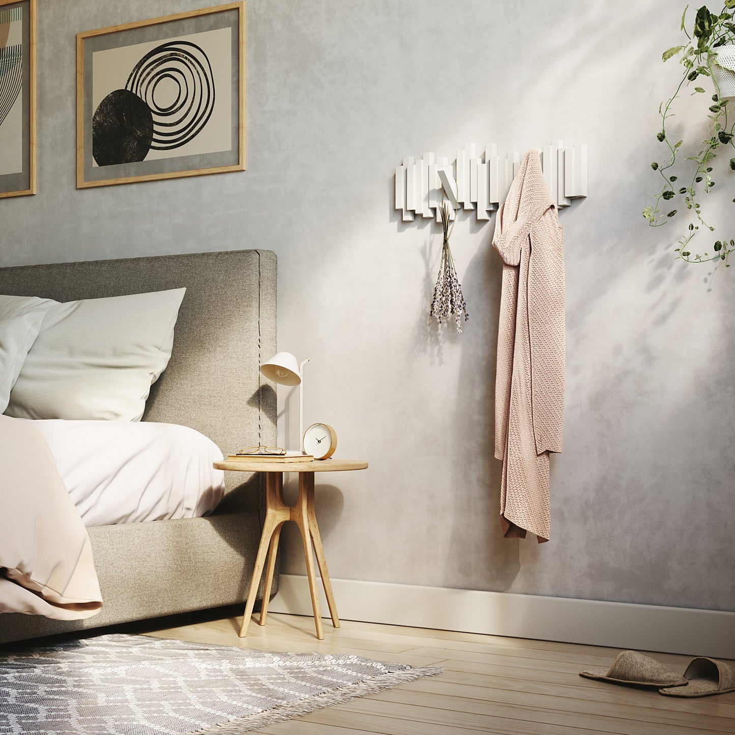 5-Peg Wall Hook Rail